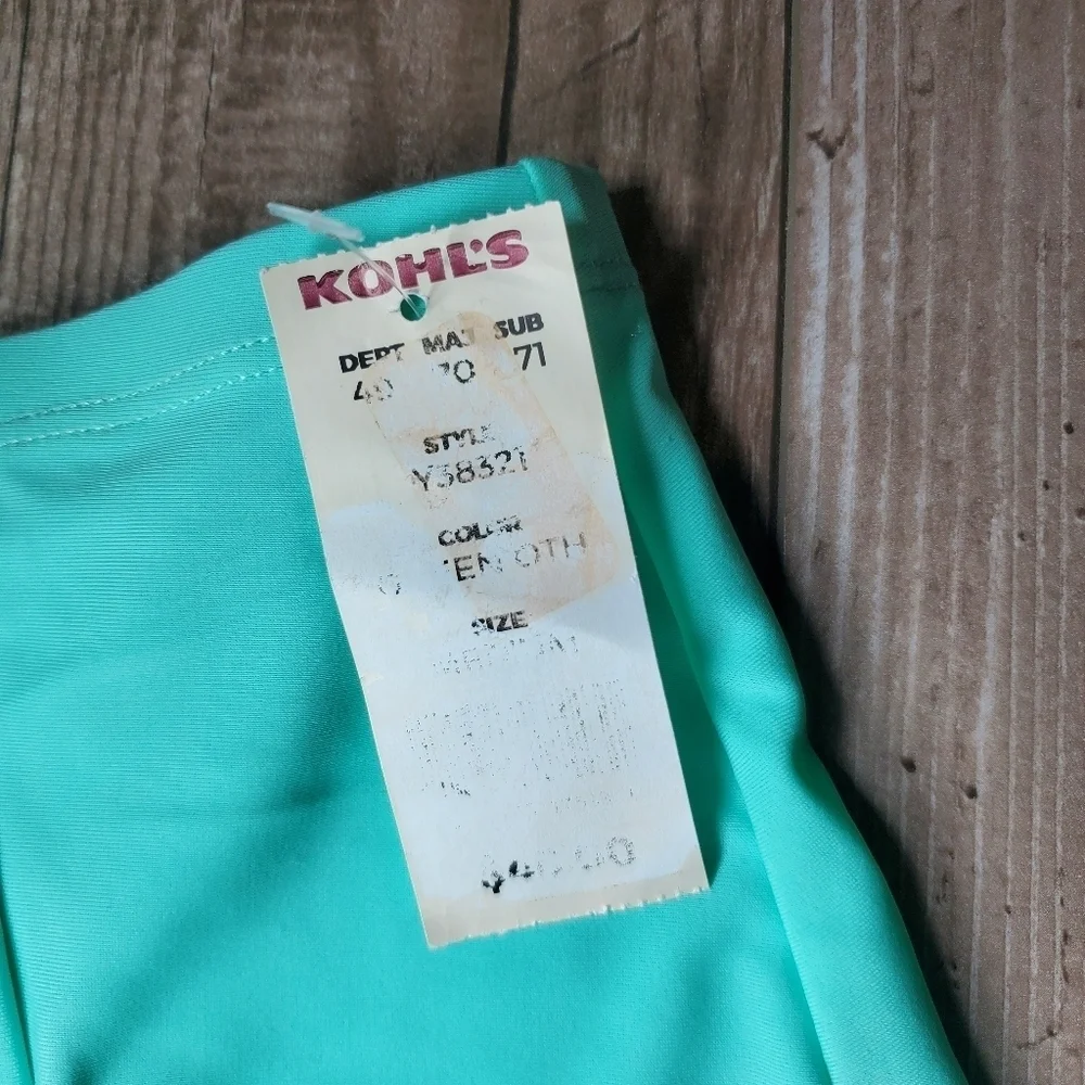 NWT ZEROXPOSUR Girl’s Turquoise Ruched Swim Skirt Coverup M 10 / 12
